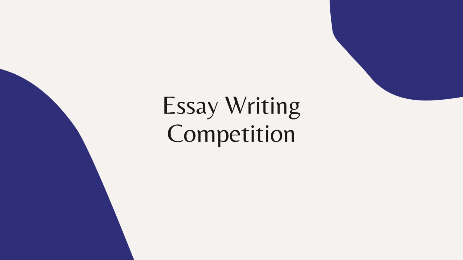 Essay writing competition